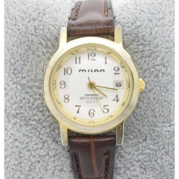 Women's Milan 100ft Quartz 100ft WR Analog 26mm Dial Causal Round Watch (E98) - Picture 1 of 9